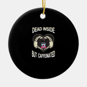 Aber koffeiniertes Kaffeekelett Herz Keramik Ornament