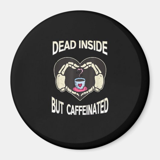 Aber koffeiniertes Kaffeekelett Herz Magnet (Vorne)