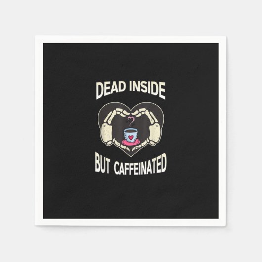 Aber koffeiniertes Kaffeekelett Herz Serviette (Vorderseite)