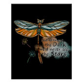 Aber ohne das dunkle Zitat Extravagante Script Dra Poster (Vorderseite)