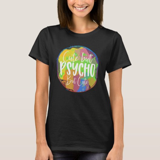 Aber Psycho Aber Sarkasmus T-Shirt (Vorderseite)