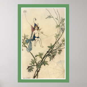 Aber Puck saß auf einem Spinnenfaden Poster