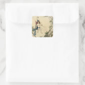 Aber Puck saß auf einer Spinne Quadratischer Aufkleber (Tasche)