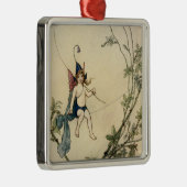 Aber Puck saß auf einer Spinne Silbernes Ornament (Rechts)