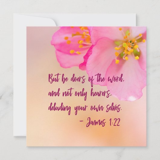 Aber seien Sie Tore des Wortes Christliche Blüte (Vorderseite)