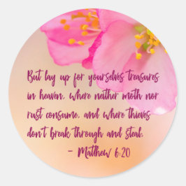 Aber stellen Sie sich selbst Christliche Blütenpra Runder Aufkleber