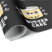 Aber ter Cake Funny Butter Pun Dark BG Geschenkpapier (Rolleneckpunkt)