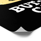 Aber ter Cake Funny Butter Pun Dark BG Poster (Ecke)