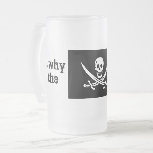 aber warum wird der Rum gegangen? Mattglas Bierglas (Vorderseite Links)