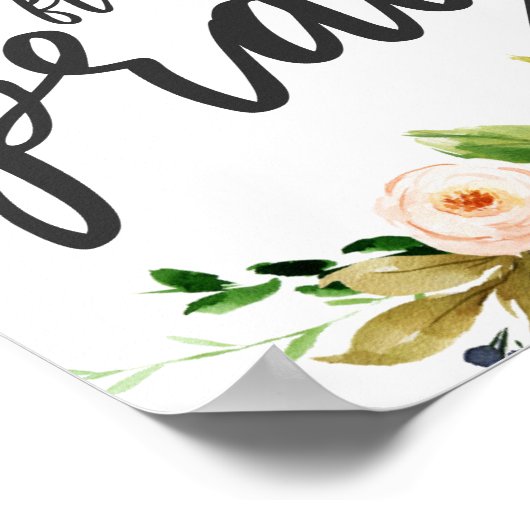 Aber zuerst, Bete, florales Gebet Boho blumengesch Poster (Ecke)