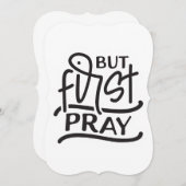 Aber zuerst beten Gebet Krieger Kirchenbibliotheke Einladung (Vorne/Hinten)