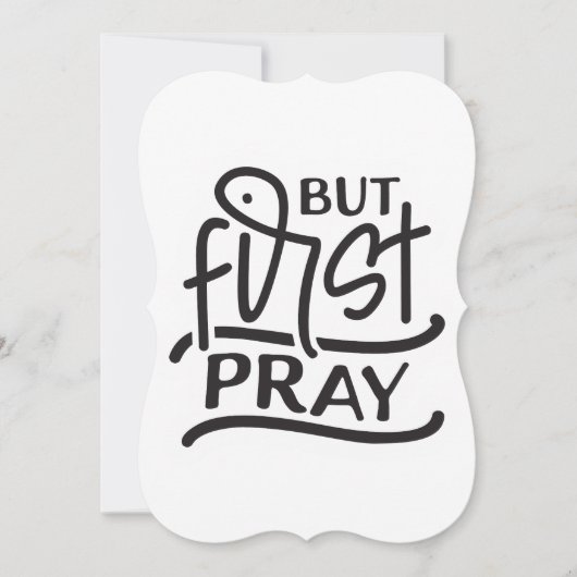 Aber zuerst beten Gebet Krieger Kirchenbibliotheke Einladung (Vorderseite)