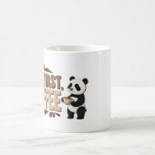Aber zuerst, Coffee - Niedlich Panda Coffee Lover Kaffeetasse (Mittel)