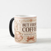 Aber zuerst, Coffee Romantic Blush Café Tasse  (Vorderseite Links)