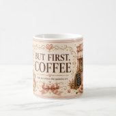 Aber zuerst, Coffee Romantic Blush Café Tasse  (Mittel)