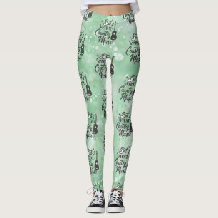 Aber zuerst Country-Musik Hellgrüne Leggings