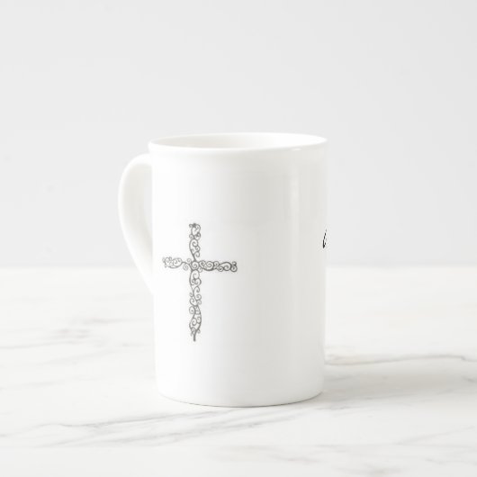 Aber zuerst, Jesus-Tasse Porzellantasse (Vorderseite Links)
