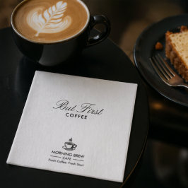 Aber zuerst Kaffee Benutzerdefiniertes Firmenlogo  Serviette