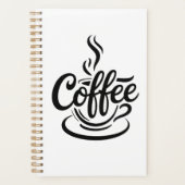 Aber zuerst Kaffee | Chic moderne Skript-Typografi Planer (Vorderseite)