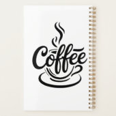 Aber zuerst Kaffee | Chic moderne Skript-Typografi Planer (Rückseite)