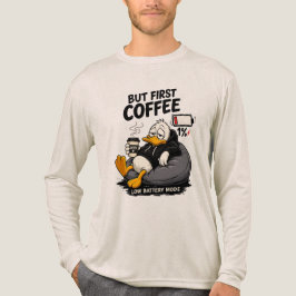 ABER ZUERST KAFFEE Cozy Kaffee Grafik Langarmshirt Tri-Blend Shirt
