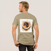 Aber zuerst Kaffee-Drache lustiges Java-Süchtiger- Tri-Blend Shirt (Rückseite voll)