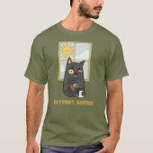 Aber zuerst, Kaffee entwirft Katzenquartett Java T-Shirt (Vorderseite)