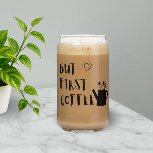 Aber zuerst Kaffee | Glas für Eiskaffee