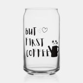 Aber zuerst Kaffee | Glas für Eiskaffee (Vorderseite)