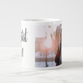 Aber zuerst Kaffee hinzufügen Foto und Name Jumbo-Tasse