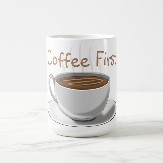 Aber zuerst... Kaffee Kaffeetasse (Mittel)