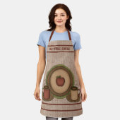 Aber zuerst, Kaffee! Kaffeetassen und Apple Plate Schürze (Getragen)