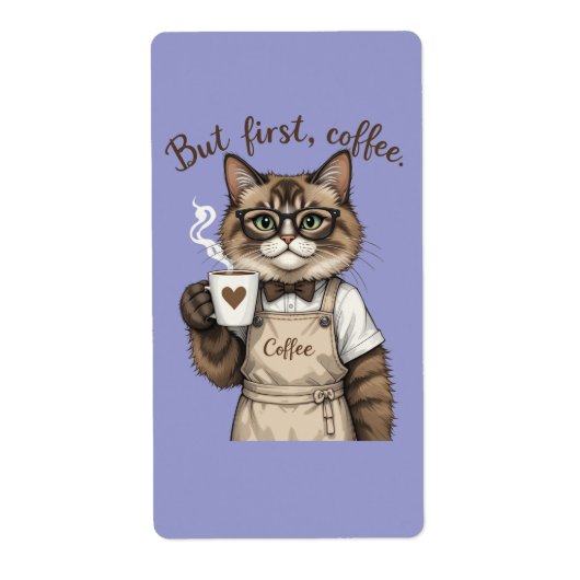 Aber zuerst Kaffee Katze (Vorne)