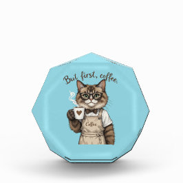 Aber zuerst, Kaffee Katze Fotoblock