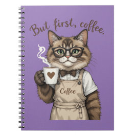 Aber zuerst Kaffee Katze Notizblock