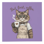 Aber zuerst, Kaffee Katze Würfel (Vorderseite)