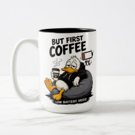 ABER ZUERST KAFFEE Lustiger Kaffeebecher Geschenk  Zweifarbige Tasse