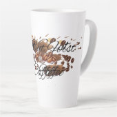 Aber zuerst, Kaffee" Personalisierte Keramik Latte Milchtasse (Rechte Ecke)