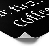 aber zuerst, Kaffee Poster (Ecke)