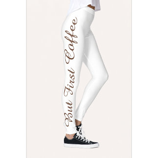 Aber zuerst Kaffee Print Leggings