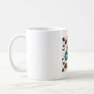 Aber zuerst Kaffee Retro-Typografie-Bohnen-Kunst Kaffeetasse