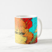 Aber zuerst, Kaffee! Robot-Cartoon-Explosion Kaffeetasse (VorderseiteRechts)