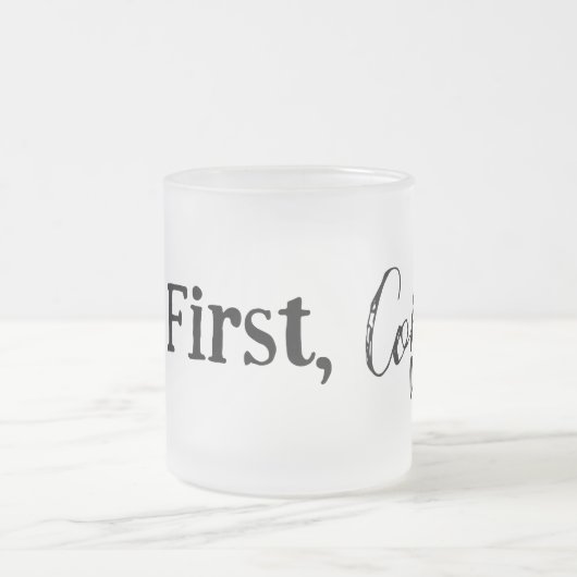 Aber zuerst, Kaffee-Tasse Mattglastasse (Mittel)