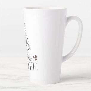 Aber zuerst Kaffee Weißer Großer 17 oz Latte Beche Milchtasse