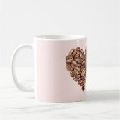 Aber zuerst, Kaffeebohnen Herz Kaffeetasse (Links)