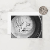 Aber zuerst: Kaffeekarte Mitteilungskarte (Vorderseite/Rückseite Beispiel)