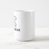 Aber zuerst, Kaffeepause Handgezeichnet Kaffeetasse (Mittel)