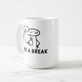 Aber zuerst, Kaffeepause Handgezeichnet Kaffeetasse (Vorderseite Links)