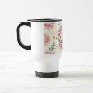 Aber zuerst Kaffeetasse   Florale roségoldene Kaff