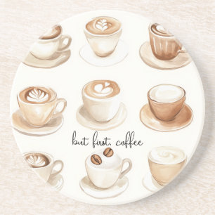Aber zuerst, Kaffeetassen Getränkeuntersetzer